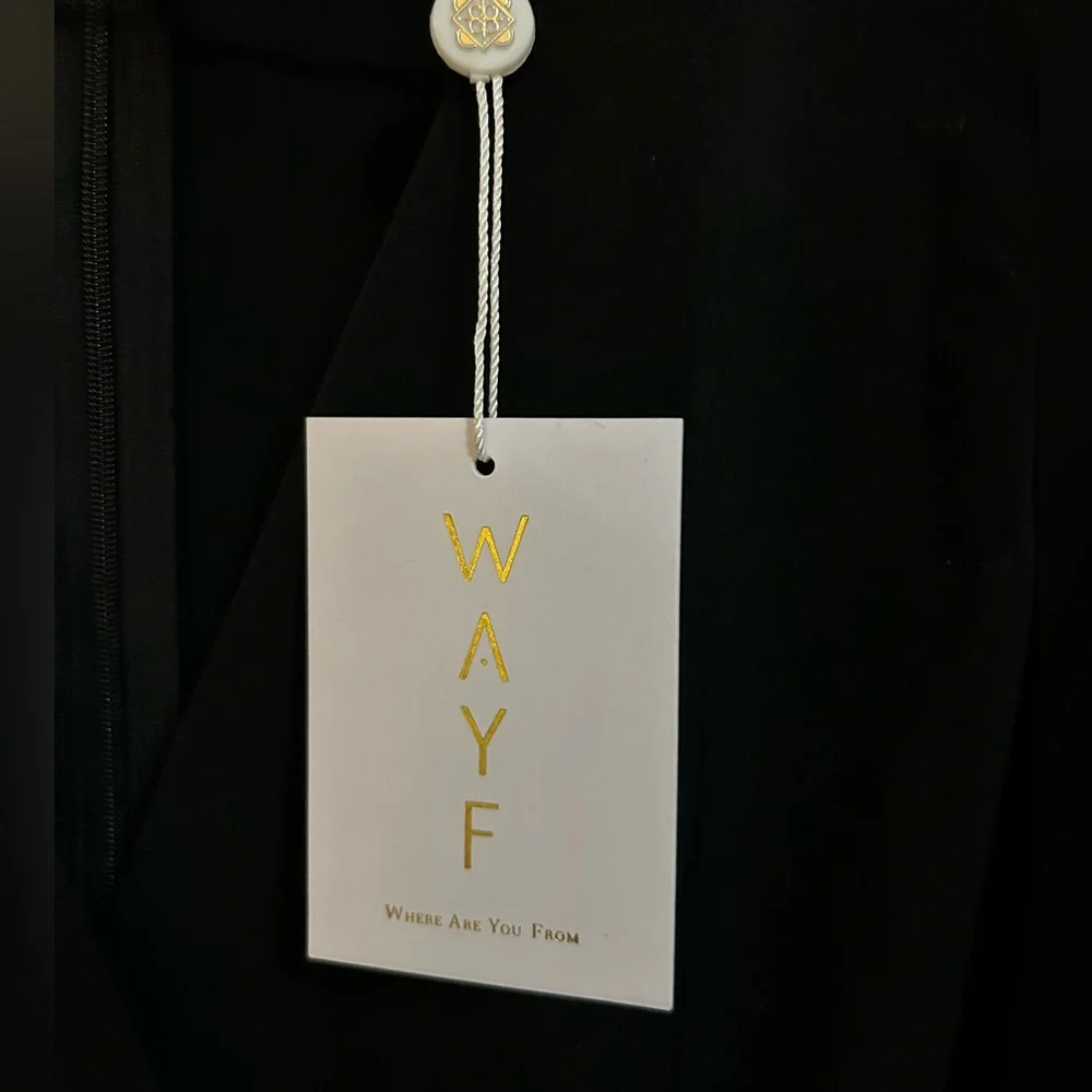 NWT WAYF Plunging Little Black Mini Dress Size XS